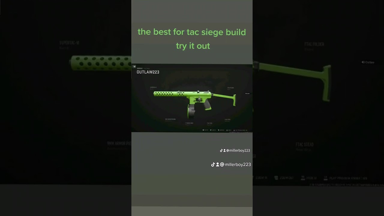 Best FTac siege Build  #cod#mwii #callofduty#warzone