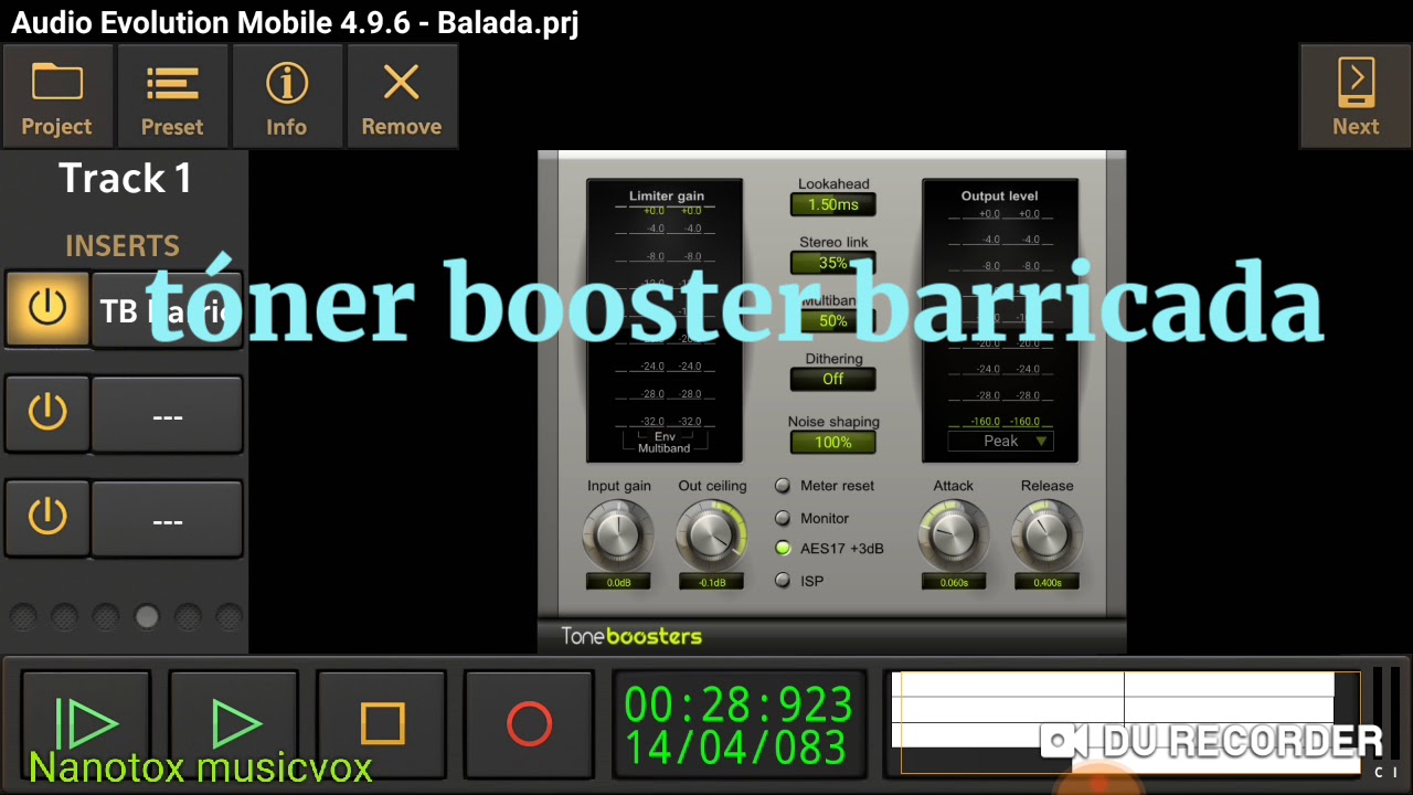 Tonebooster barricade (Audio evolution)