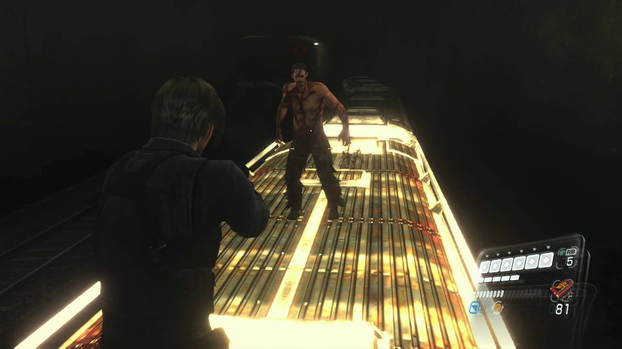 Resident Evil 6 HD Leon Chapter 4-5 Simmons Train Boss Battle
