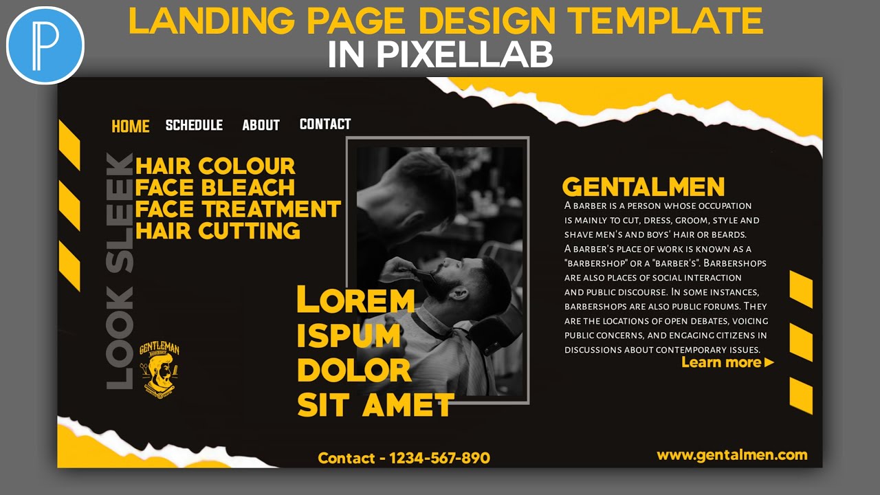 Landing Page Design Template In Pixellab | Shail Editing