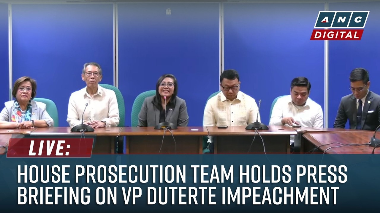 LIVE: House prosecution panel holds briefing on VP Sara Duterte impeachment pre-trial | June 25