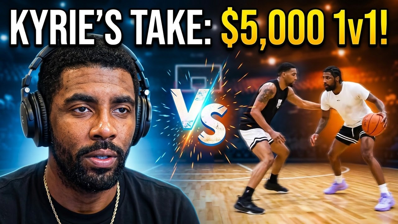 Kyrie Irving REACTS To Moon vs. Nesco 1v1 For $5,000!