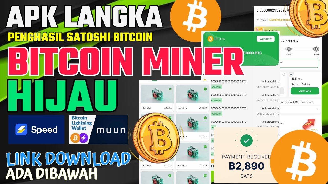 LANGKA!! MINING HIJAU GUACOORR!! APK BITCOIN CLOUD MINER TERBARU 2025 (SPEED WALLET)