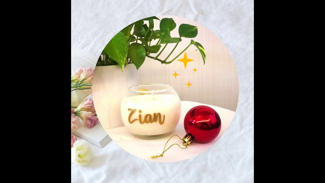 Personalize Scented Candle With Names