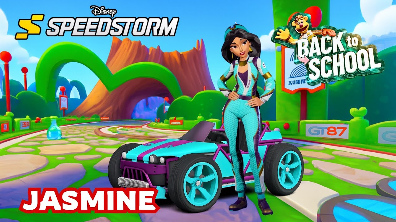 JASMINE — The Top Student On The BACK to SCHOOL Track | Disney Speedstorm