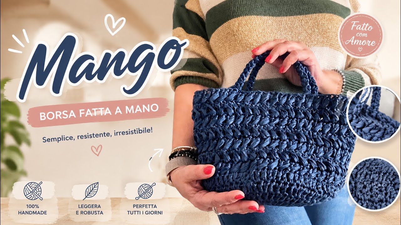 WOW! La Borsa in Rafia più Bella che ho Mai Fatto – Tutorial Completo”BORSA MANGO