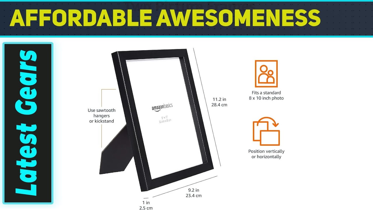 Amazon Basics Rectangular Photo Picture Frame 8x10 Best Value Pack for Home & Office