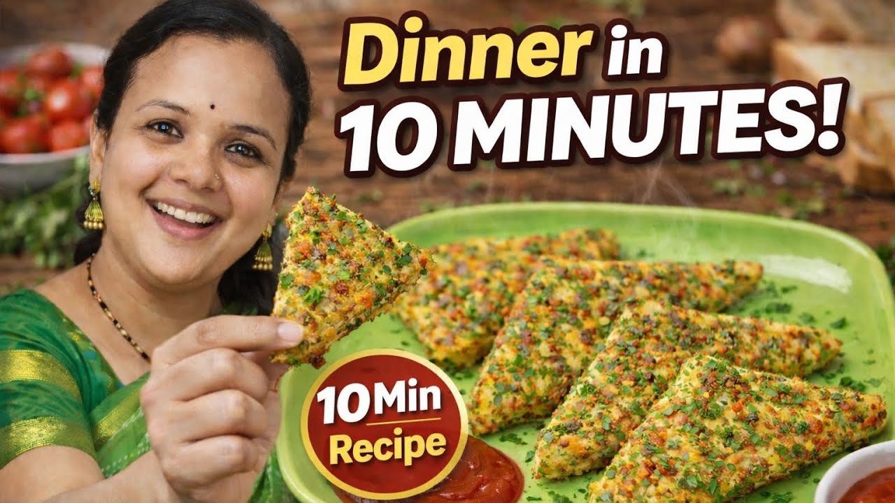 Sabziyon Se Bhara Crispy Bread Pudla 🔥 | 10 Minute Evening Dinner Idea | Kalpana’s Home Diaries
