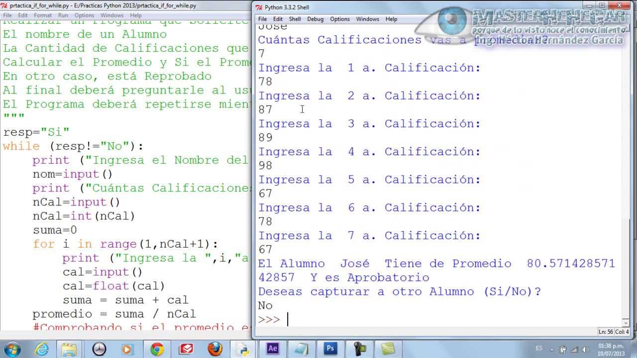 19 - Ejercicio Práctico Utilizando if , for y while (Python)