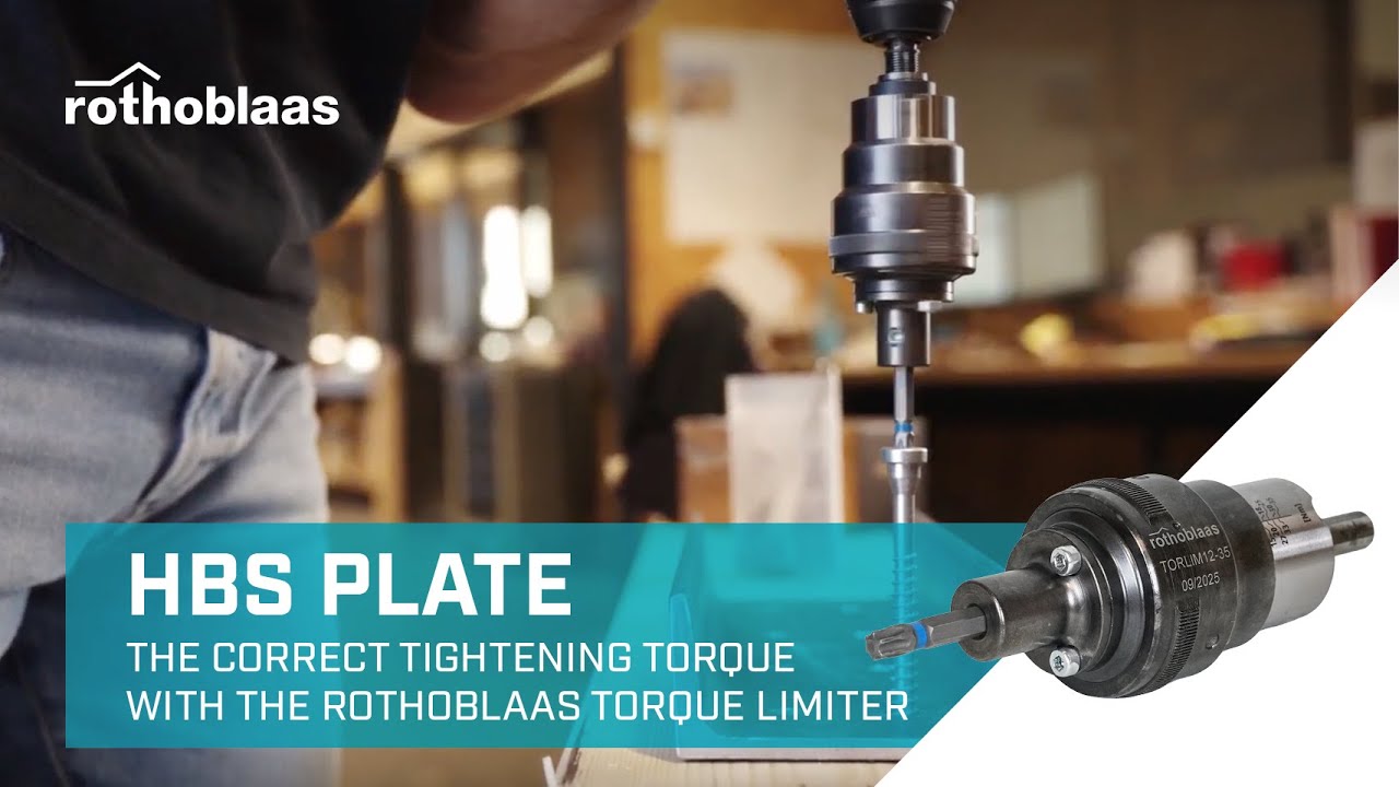 HBS PLATE: The correct tightening torque with the Rothoblaas TORQUE LIMITER