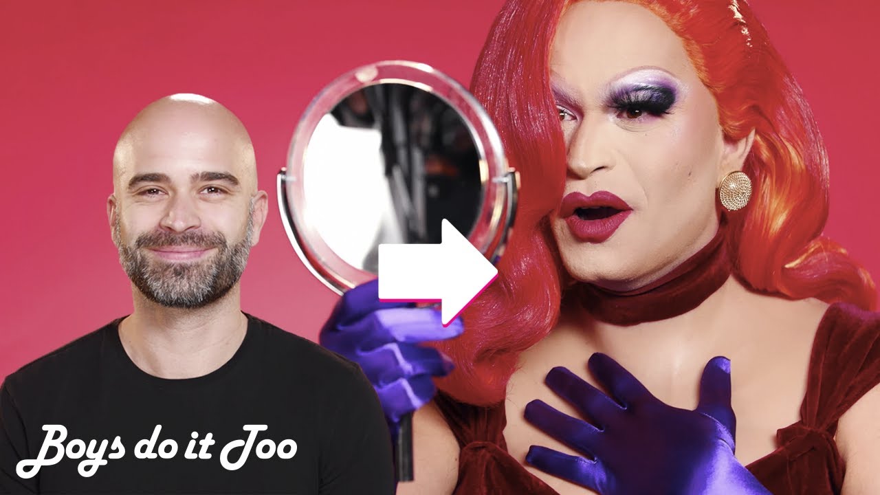 Impressive First Time in Drag Jessica Rabbit Transformation