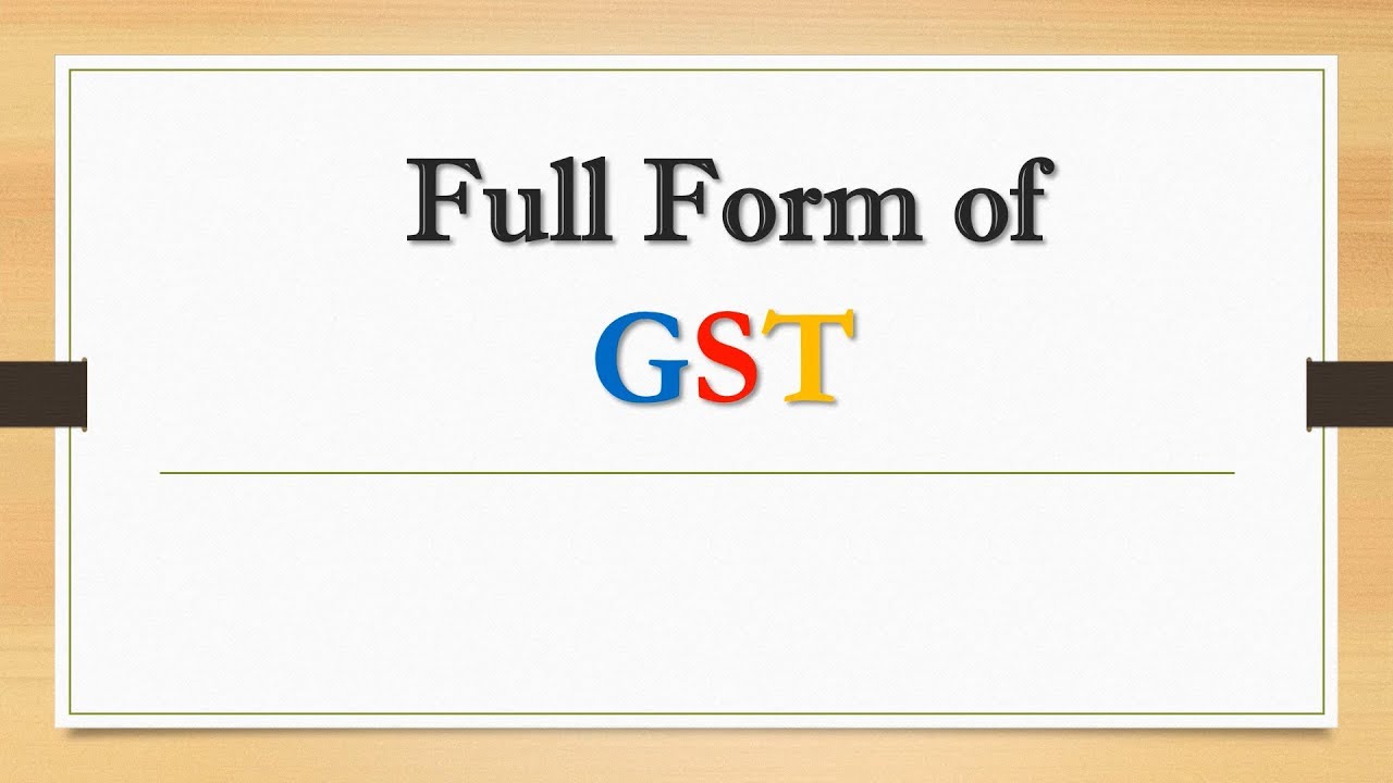 Full Form of GST || Did You Know?