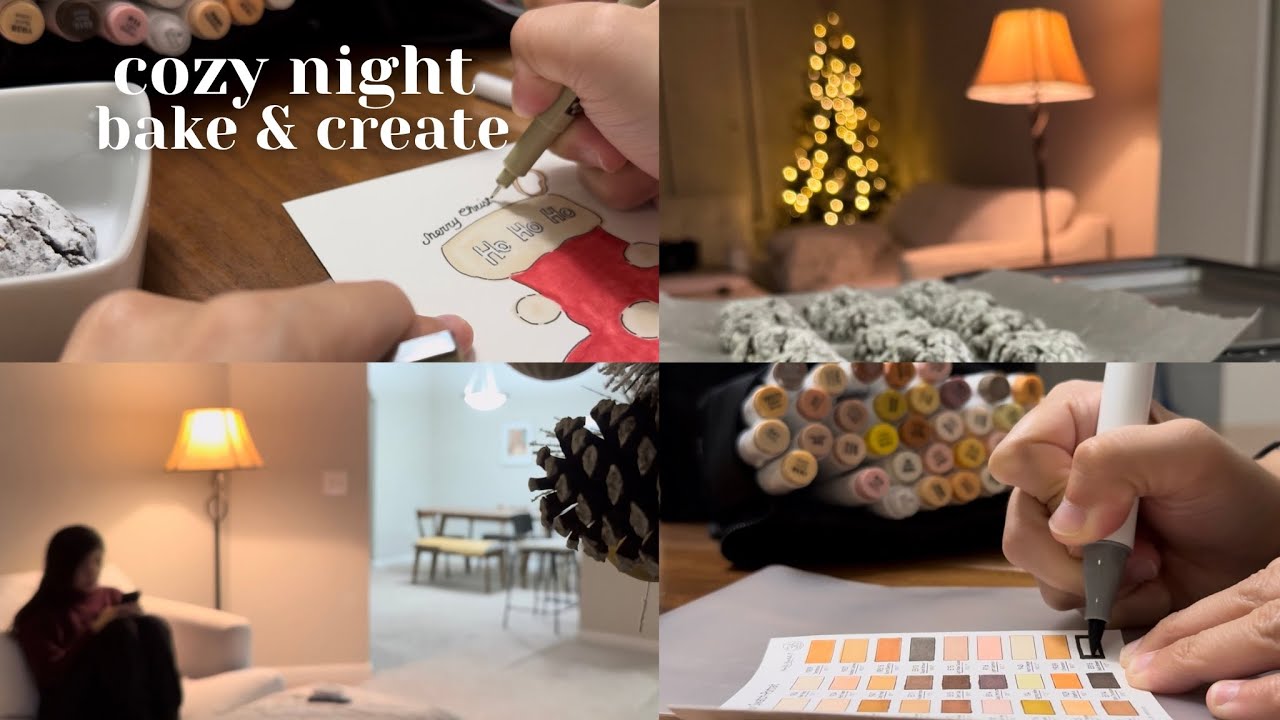 Cozy Night After Work | Baking and Making Christmas Cards