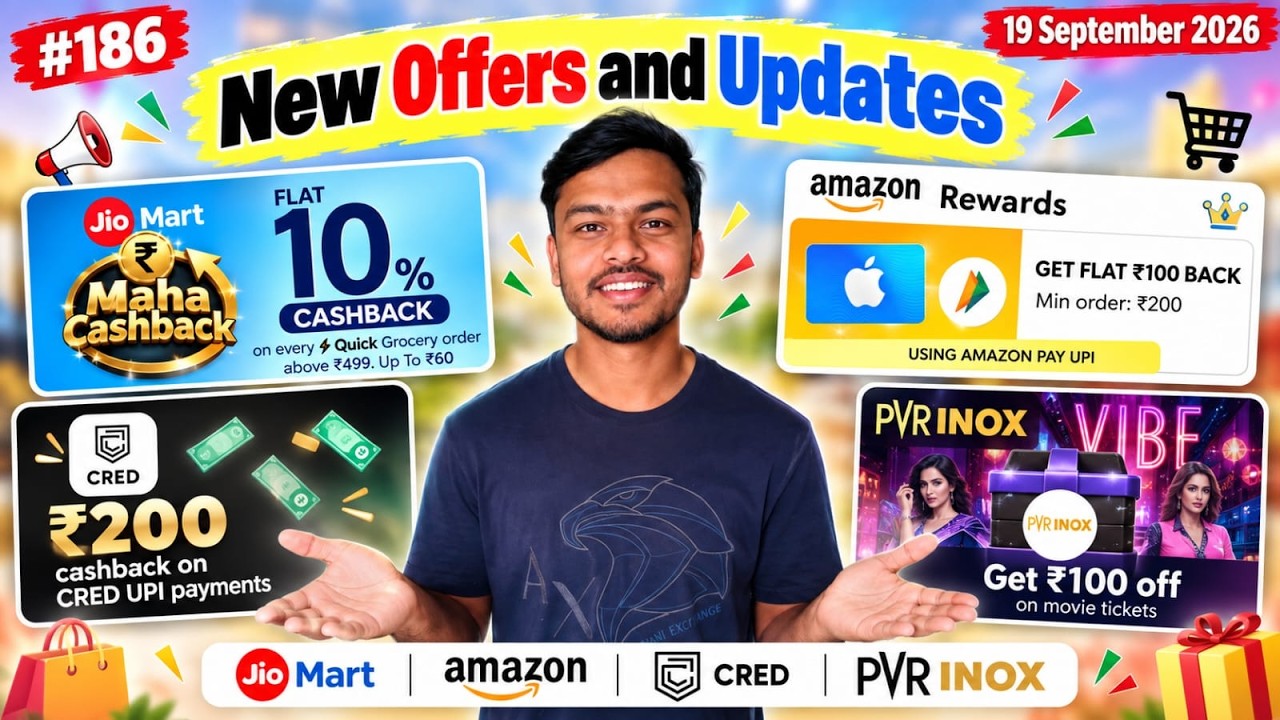 Jiomart Maha Cashback Offer, Google Play & Apple Play Offer, Paytm Recharge & Bill Pay Offers & more