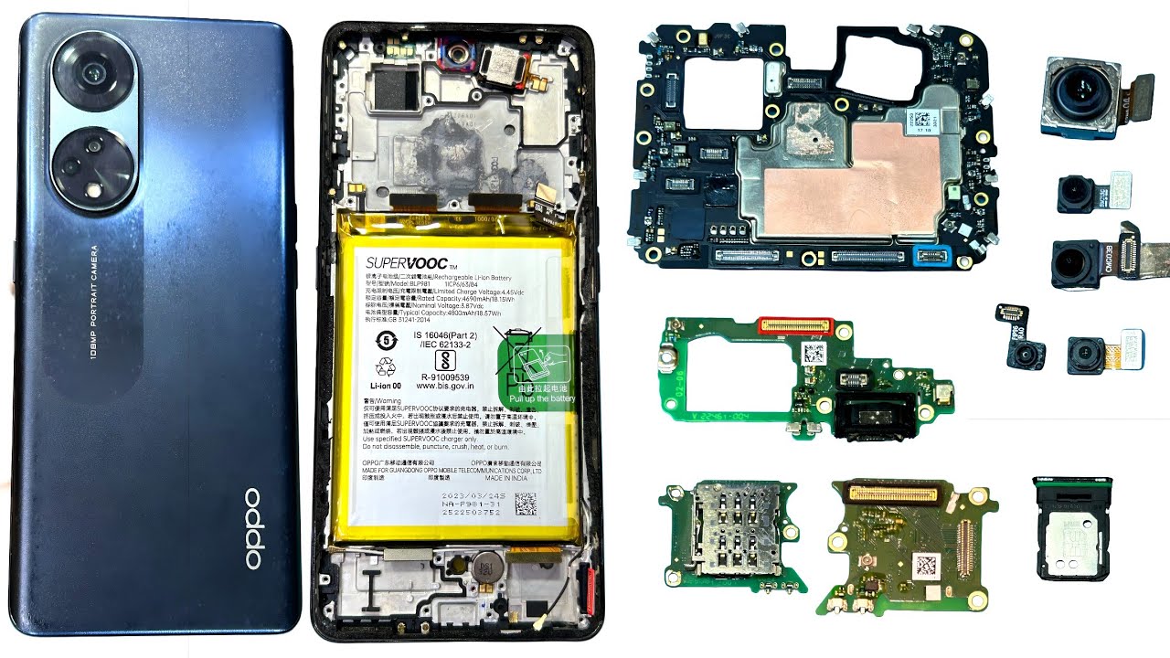Oppo reno 8t 5g Teardown / Oppo reno 8t 5g disassembly / oppo reno 8t 5g back panel open