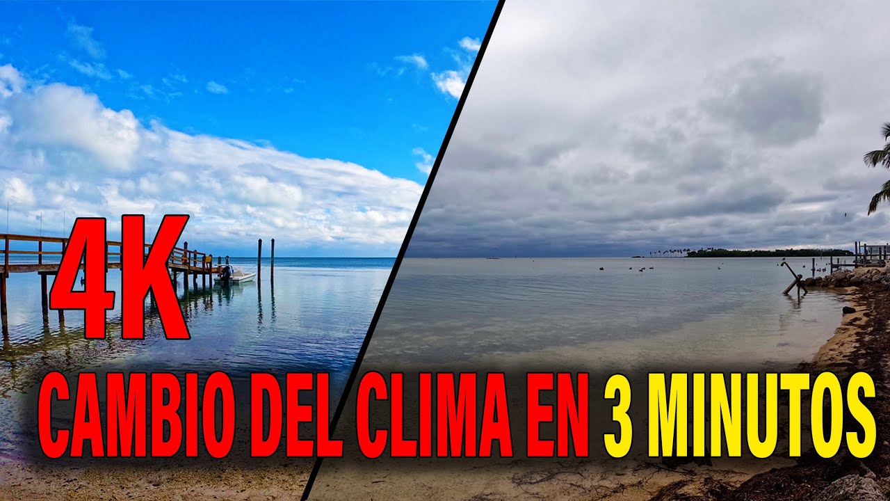 Clima impredecible en la Florida  - 4K Timelapse video - 3 horas en 3 minutos 🌧🌦🌥🌤