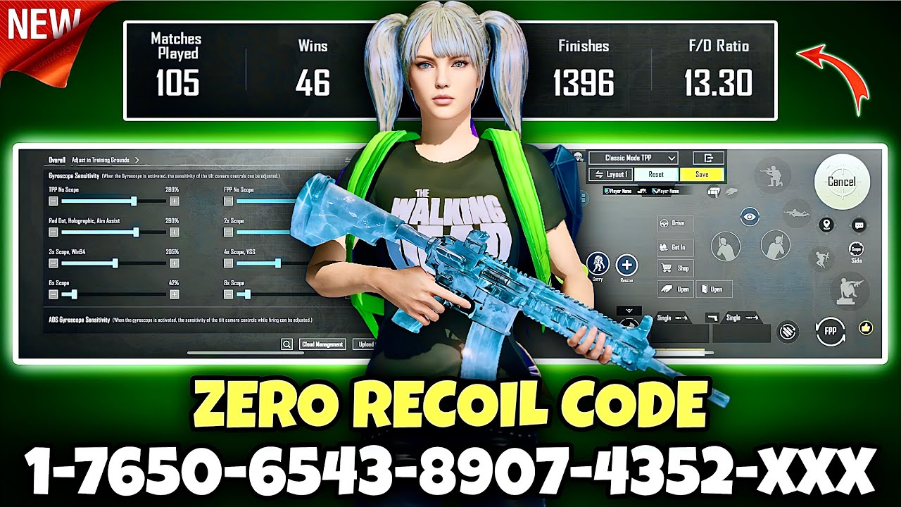 🔥Bgmi sensitivity settings 2026 🥵 | Bgmi best sensitivity settings 😱| Zero recoil sensitivity bgmi.