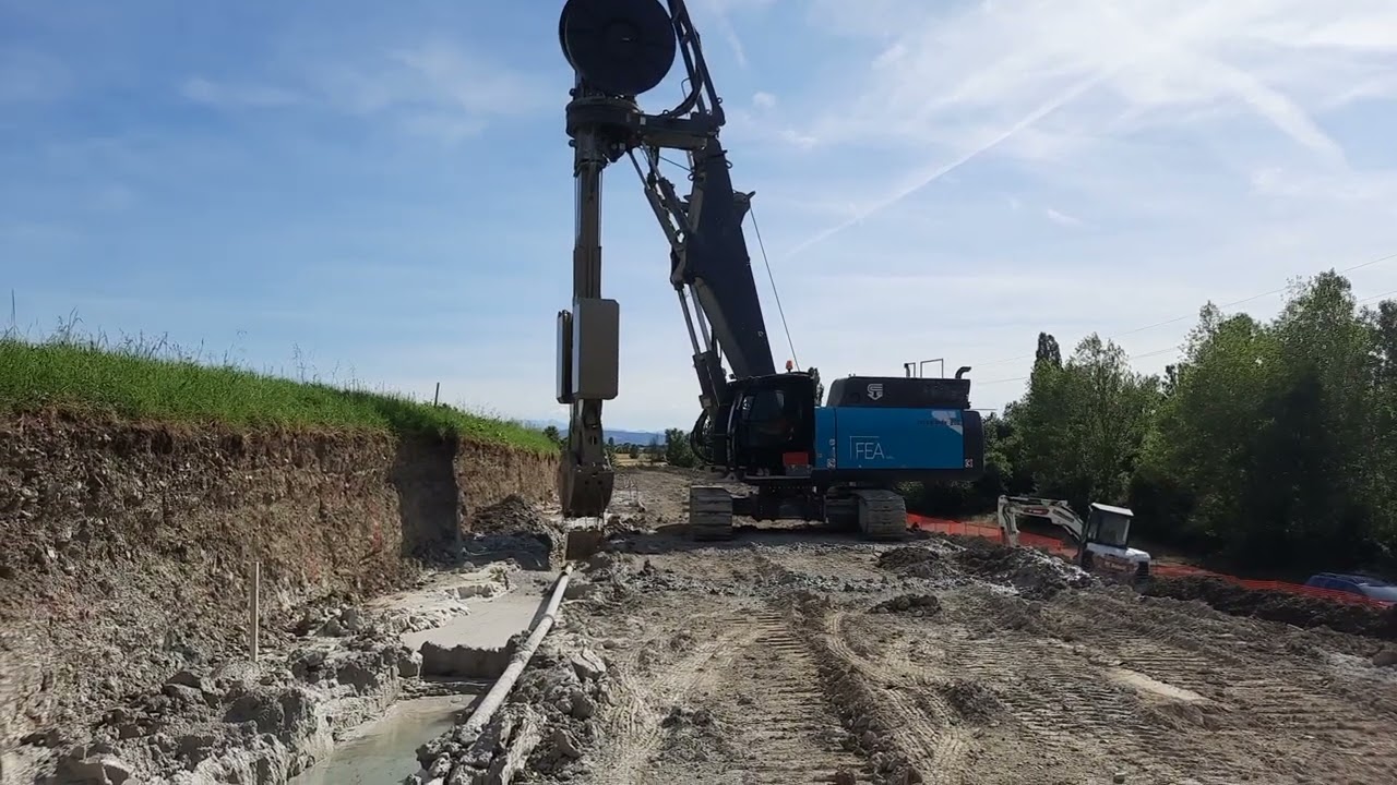 Cassa di espansione del fiume Secchia - Lavori per la realizzazione dei diaframmi arginali