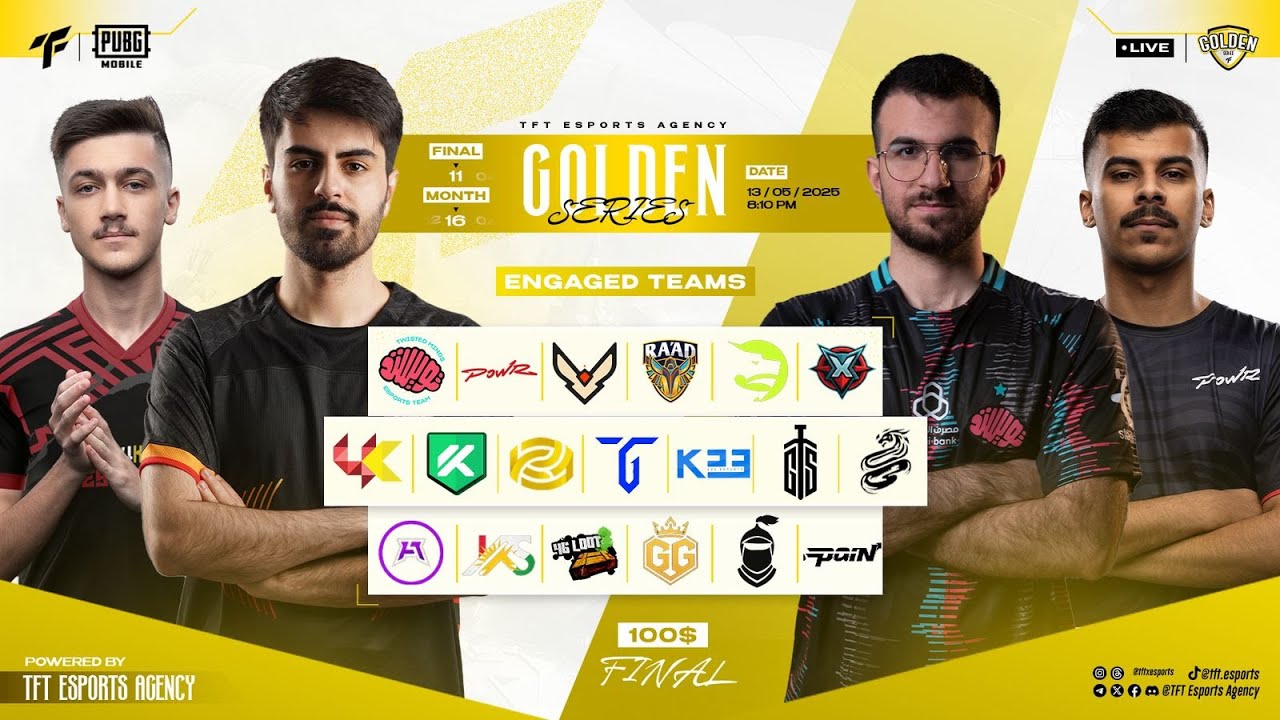 TFT GOLDEN | M16 F11 : TWIS, POWR , VSN, RAAD, GMX, X, 4K.. بتعليق الزاد