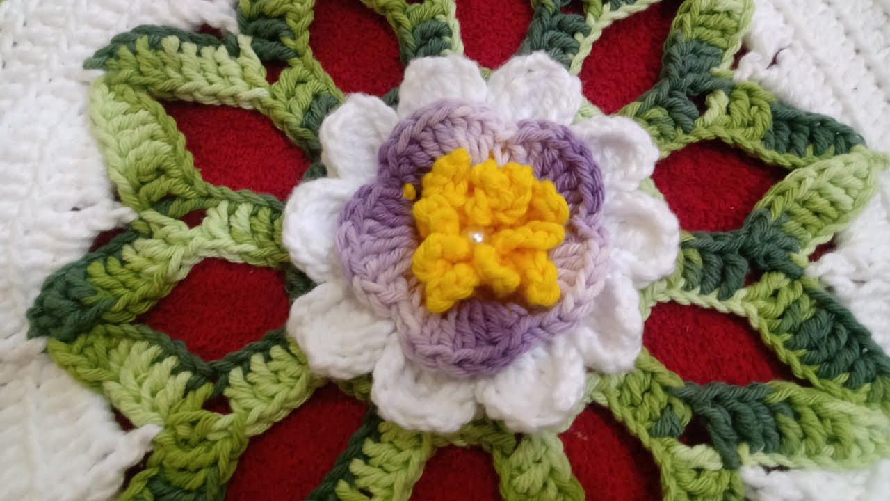 Linda flor MARACUJÁ em crochê.