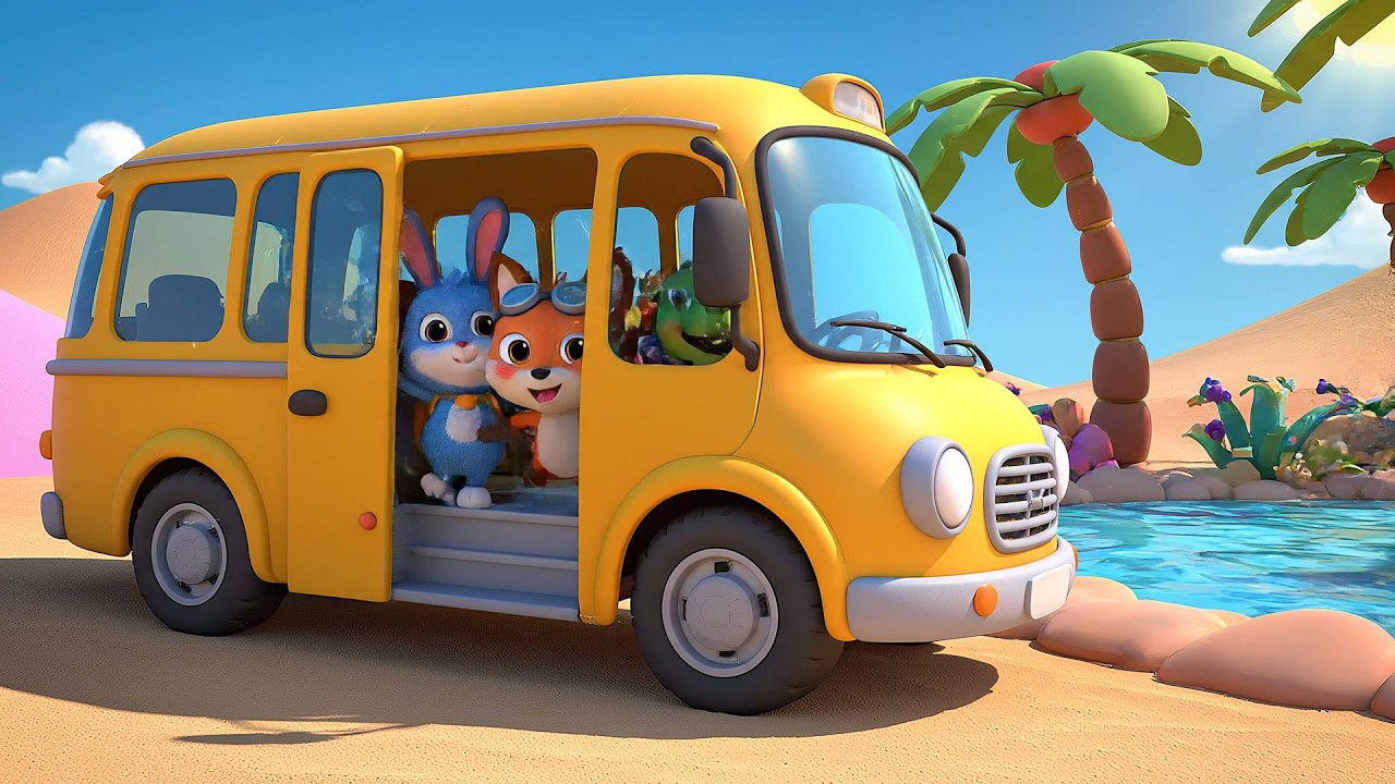 Wheels on the Bus Desert Safari Ride | Wild Desert Adventure & Kids Songs