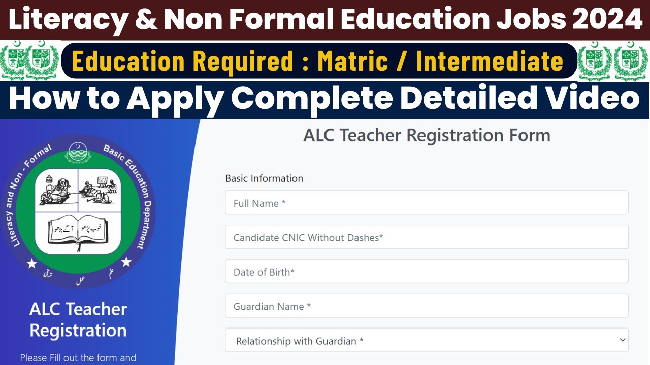 Teaching Jobs in Punjab 2024 | Step-by-Step Guide to Apply for Literacy Teacher Jobs Online