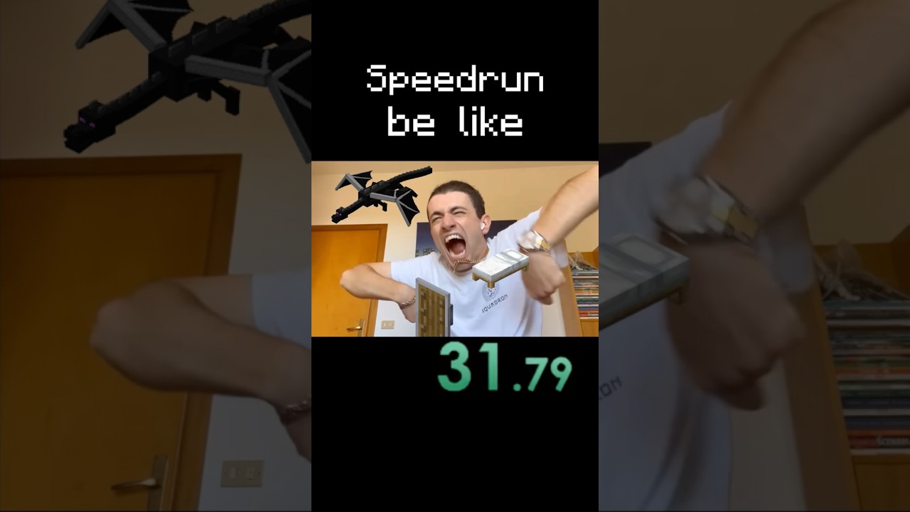 Speedrun be like💨 #minecraft #speedrun #shorts