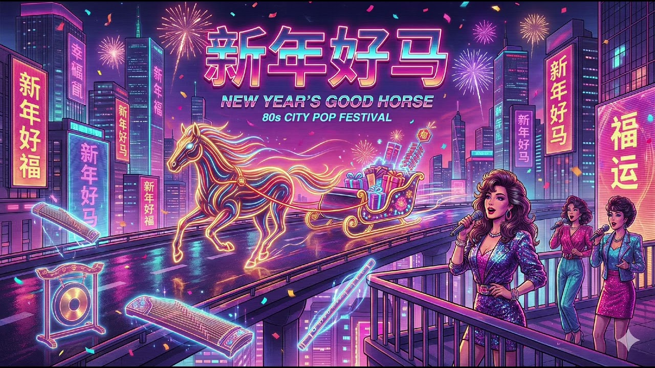 新年好马 (New Year's Good Horse) - 80s Chinese City Pop | Retro Funk & Disco