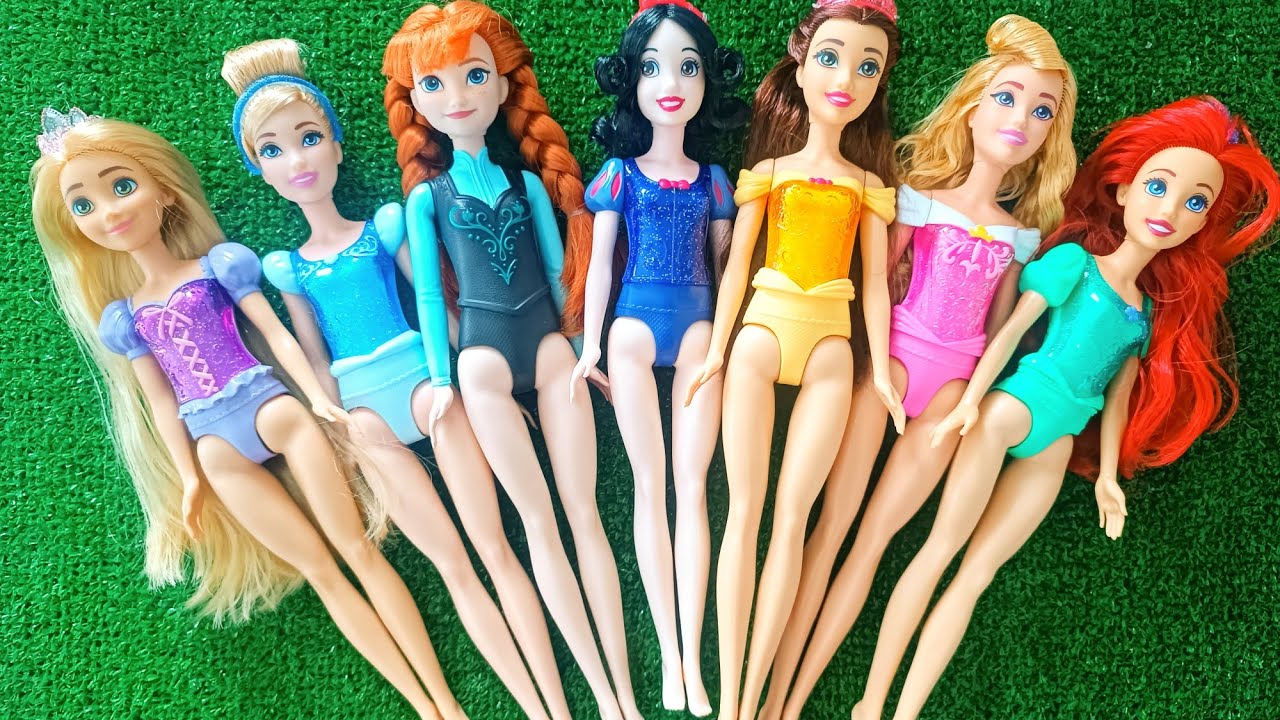 ASMR   Unboxing Mattel Disney Princess Spin & Reveal Surprise Dolls! Satisfying video   Review Toys