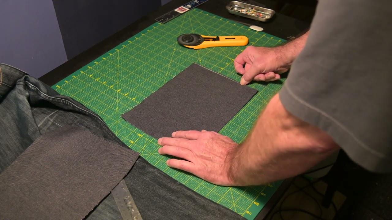 HOW TO SEW KNEE PATCHES ONTO JEANS!