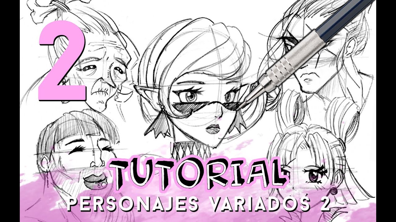 COMO DIBUJAR CARAS ANIME /MANGA DE PERSONAJES VARIADOS PARTE 2 | Why So Gurin