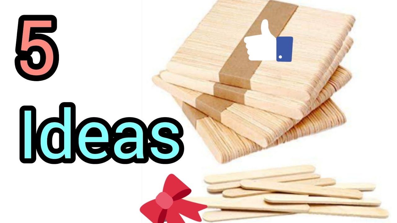 5 easy crafts from ice cream sticks|wallhanging from ice cream sticks