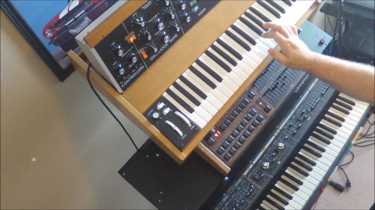 Minimoog Model D Reissue + Roland Jupiter 4 + Linn Drum 