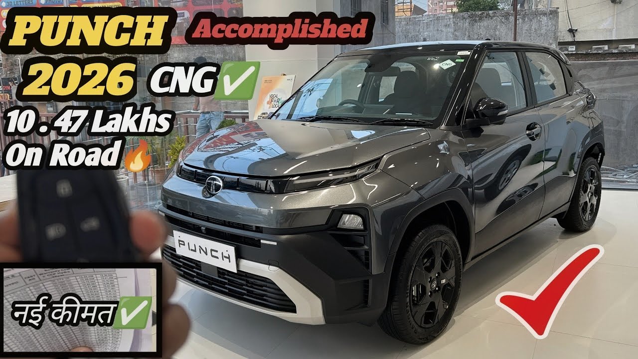 New Punch facelift Accomplished CNG Variant🔥|| On road Price and features review✅ @SonuYadav_11 