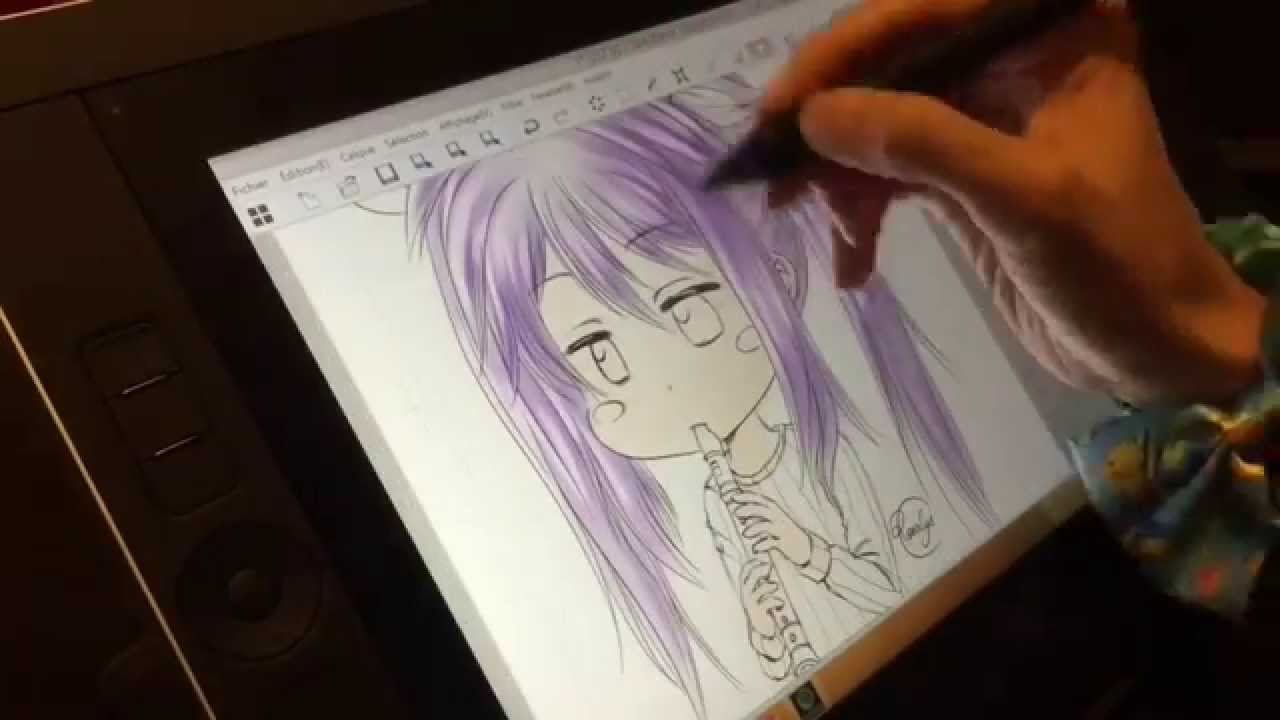 Rosalys coloring step#1 Renge - Non Non Biyori - with Wacom Cintiq Companion 2 & CLIP STUDIO PAINT