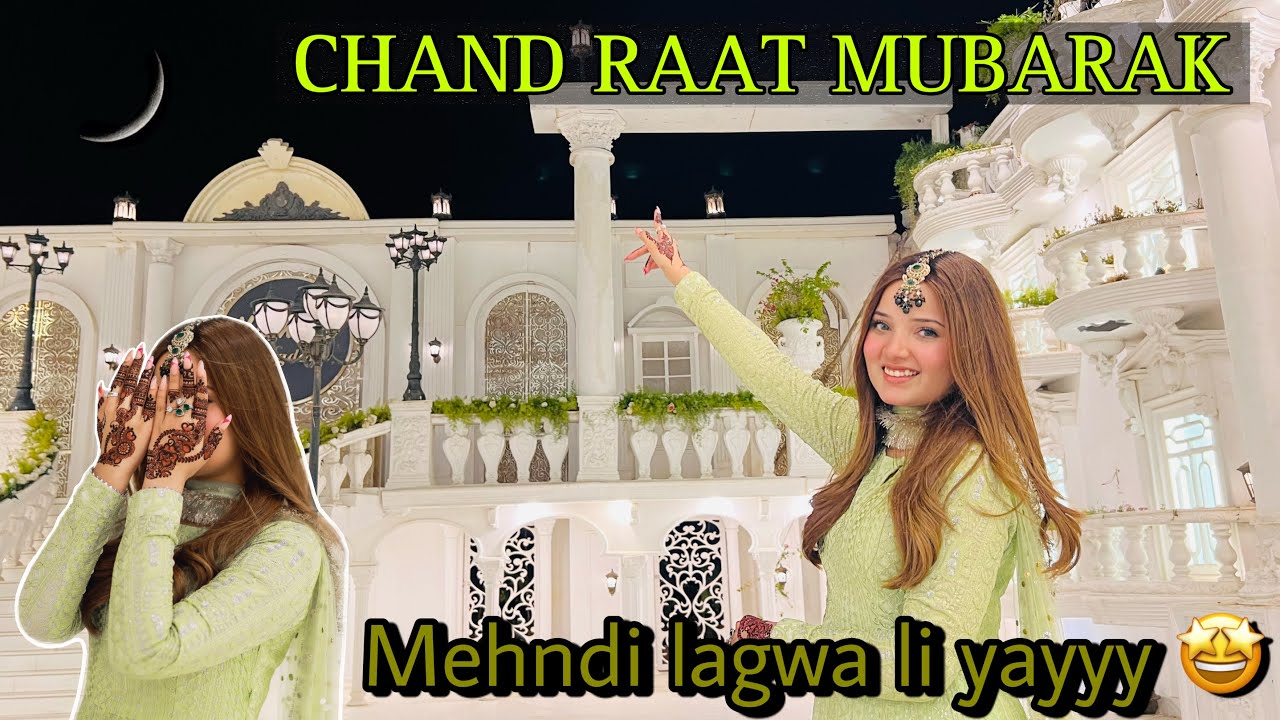 MEHNDI LGA LI ♥️|CHAND RAAT SPECIAL VLOG BY RABEECA KHAN 🌙🌹🥳
