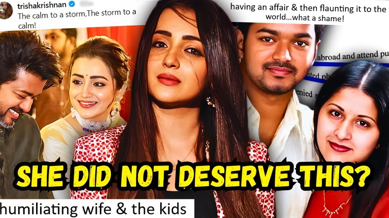 Trisha flaunting her affair with Vijay SHAMELESSLY the whole time? TORTURE to Sangeetha & her kids?