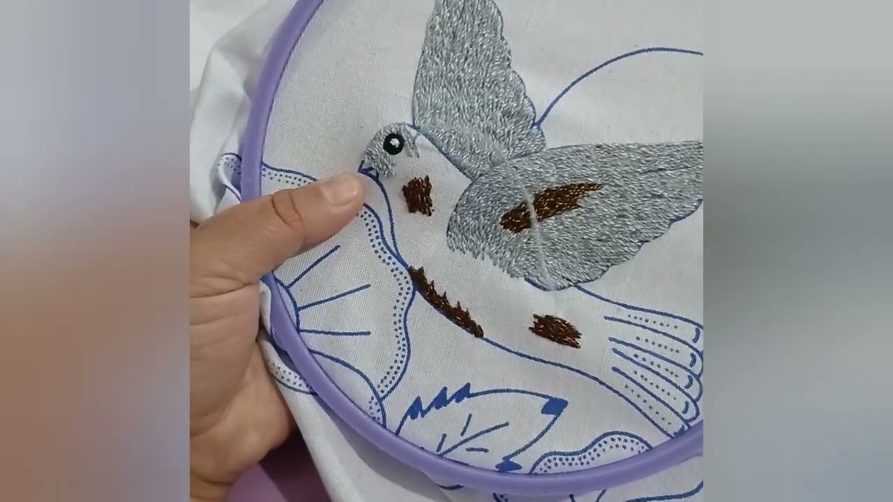 Puntada para bordar una paloma 🕊 