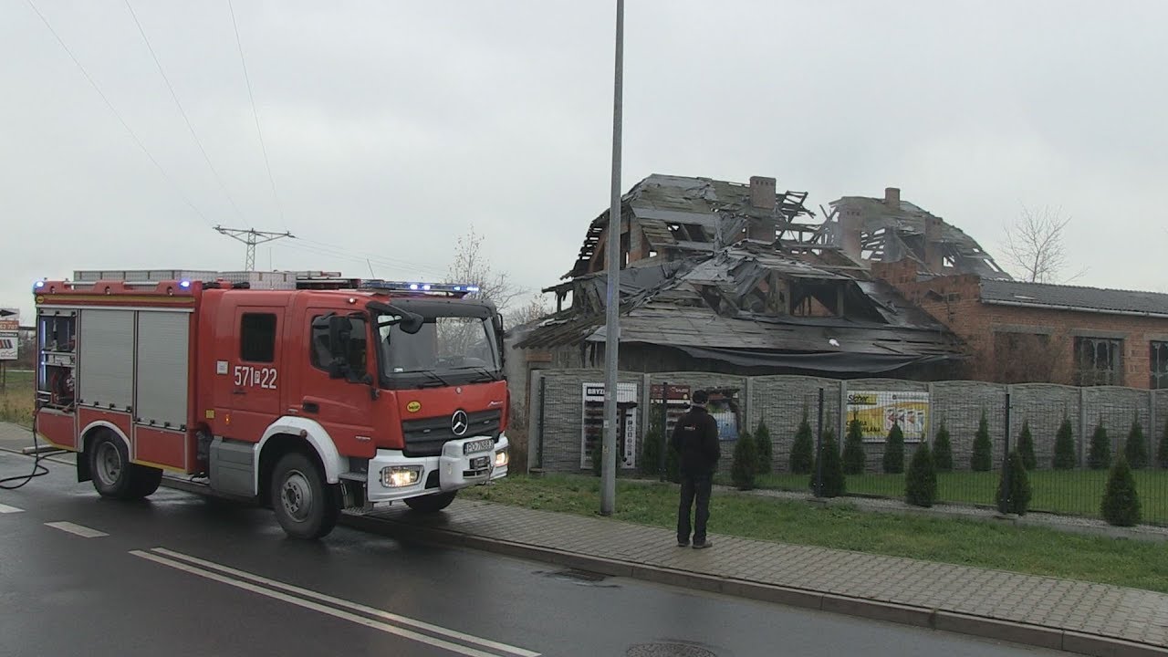 Pożar pustostanu przy ulicy Ceglanej w Rawiczu