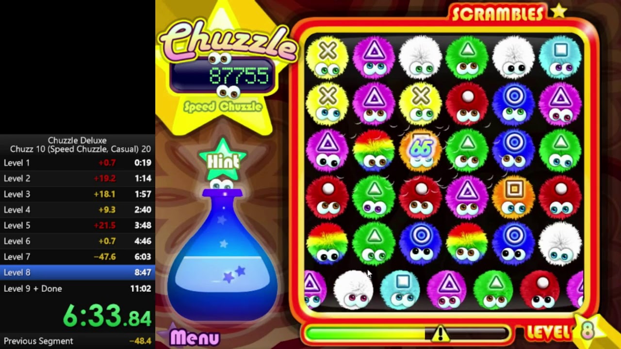 [Fromer WR] Chuzzle Deluxe Chuzz 10 Speedrun in 9:03.00