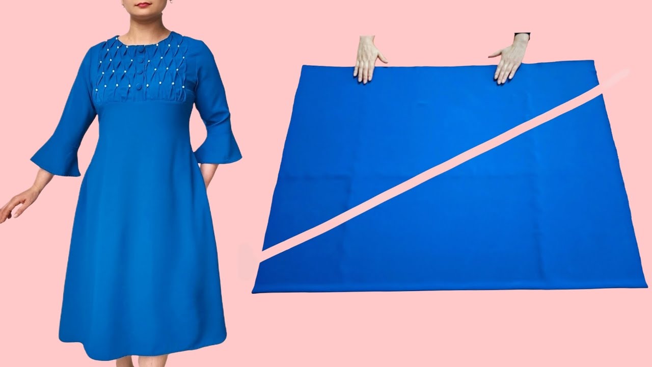 wow! 🏕No pattern needed /💖See how you can make agorgeous dress right away🌺
