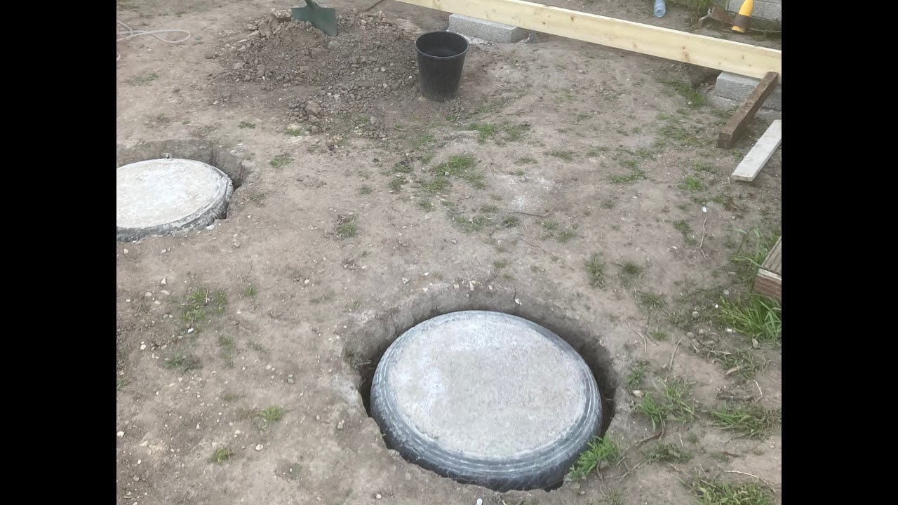 Workshop build - Tyre Footings and water level