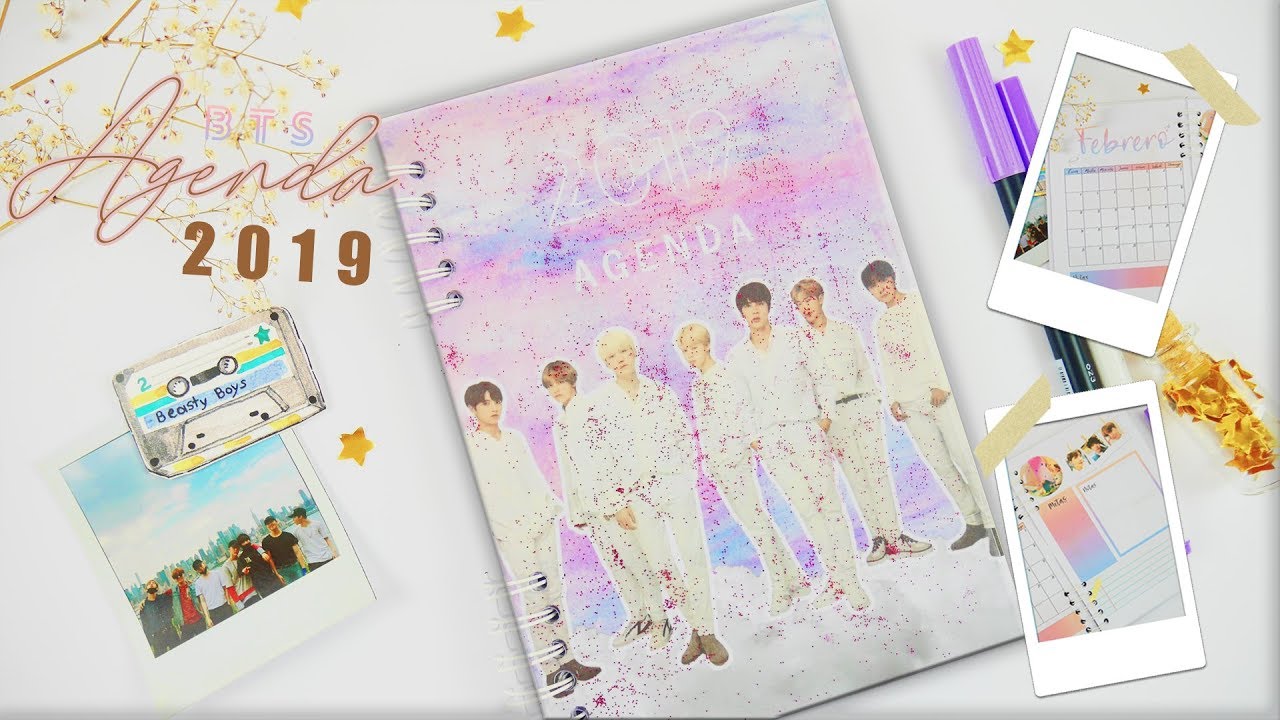 DIY K-POP : HAZ TU AGENDA BTS 2019 | JMARYLINJ