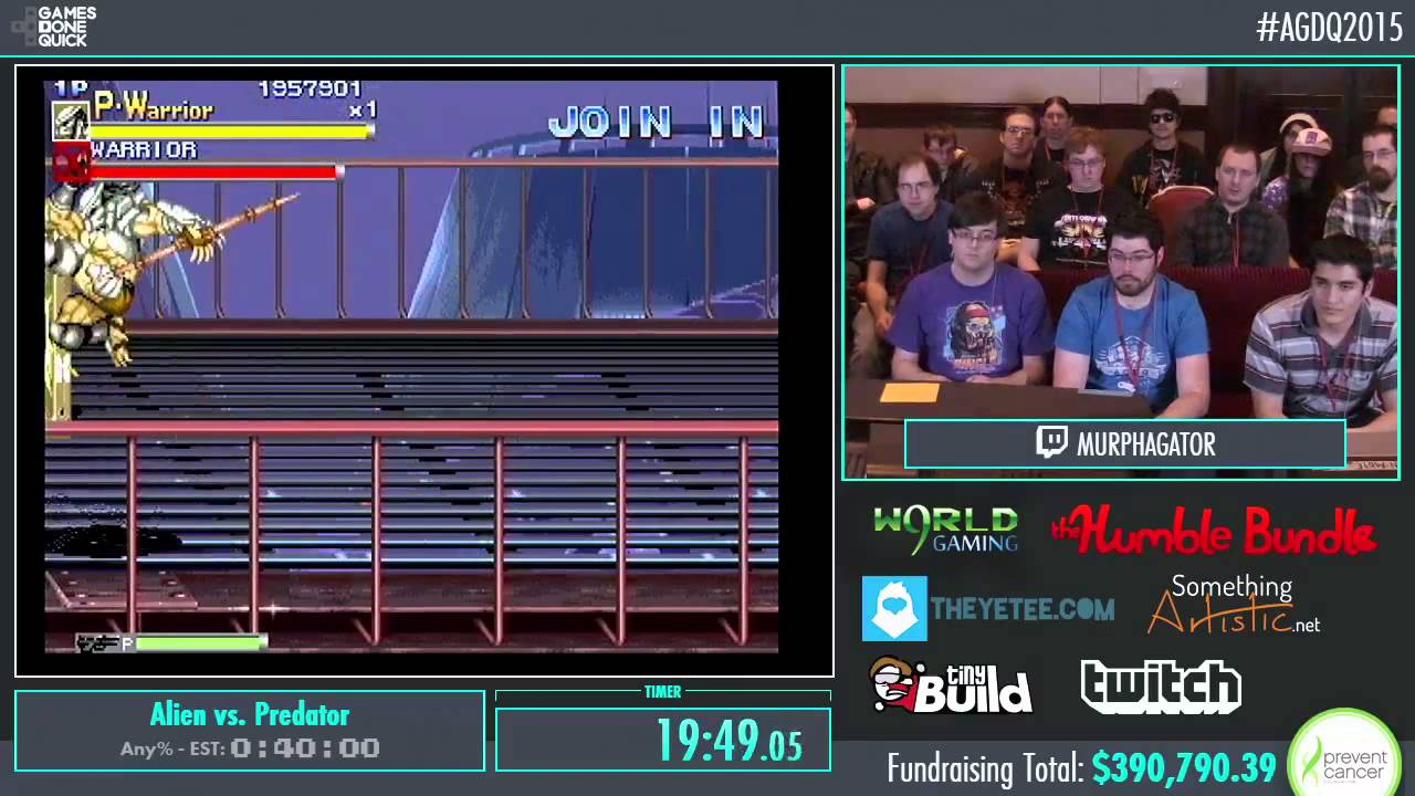 Awesome Games Done Quick 2015 - Part 89 - Alien vs. Predator by MURPHAGATOR!