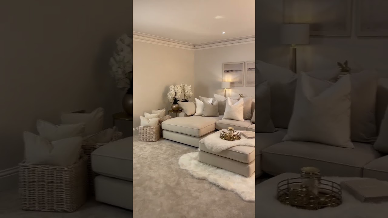 Cream & cosy living room inspo☁️✨ #interiordesign #homeinspo #livingroominspo