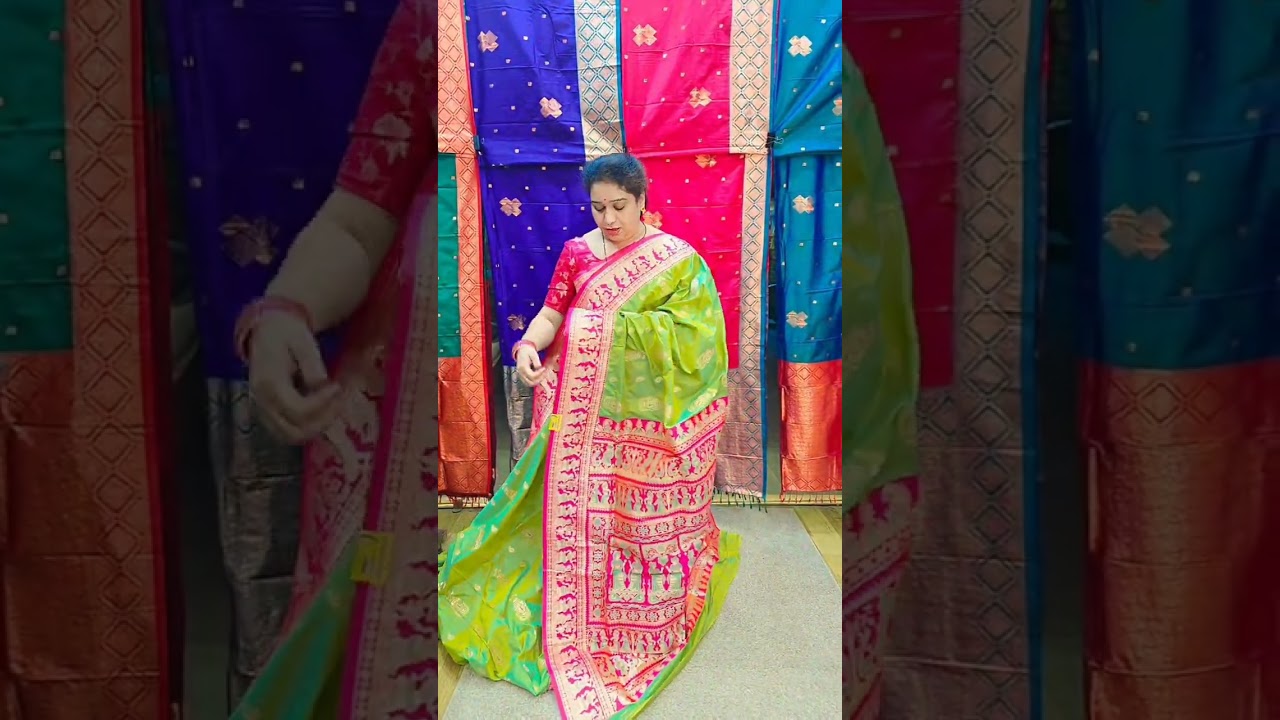 Balucherry silk saree Special Holi discount 10/Agnihotri S collection Indore Rajwada MP 9827258706🛍️