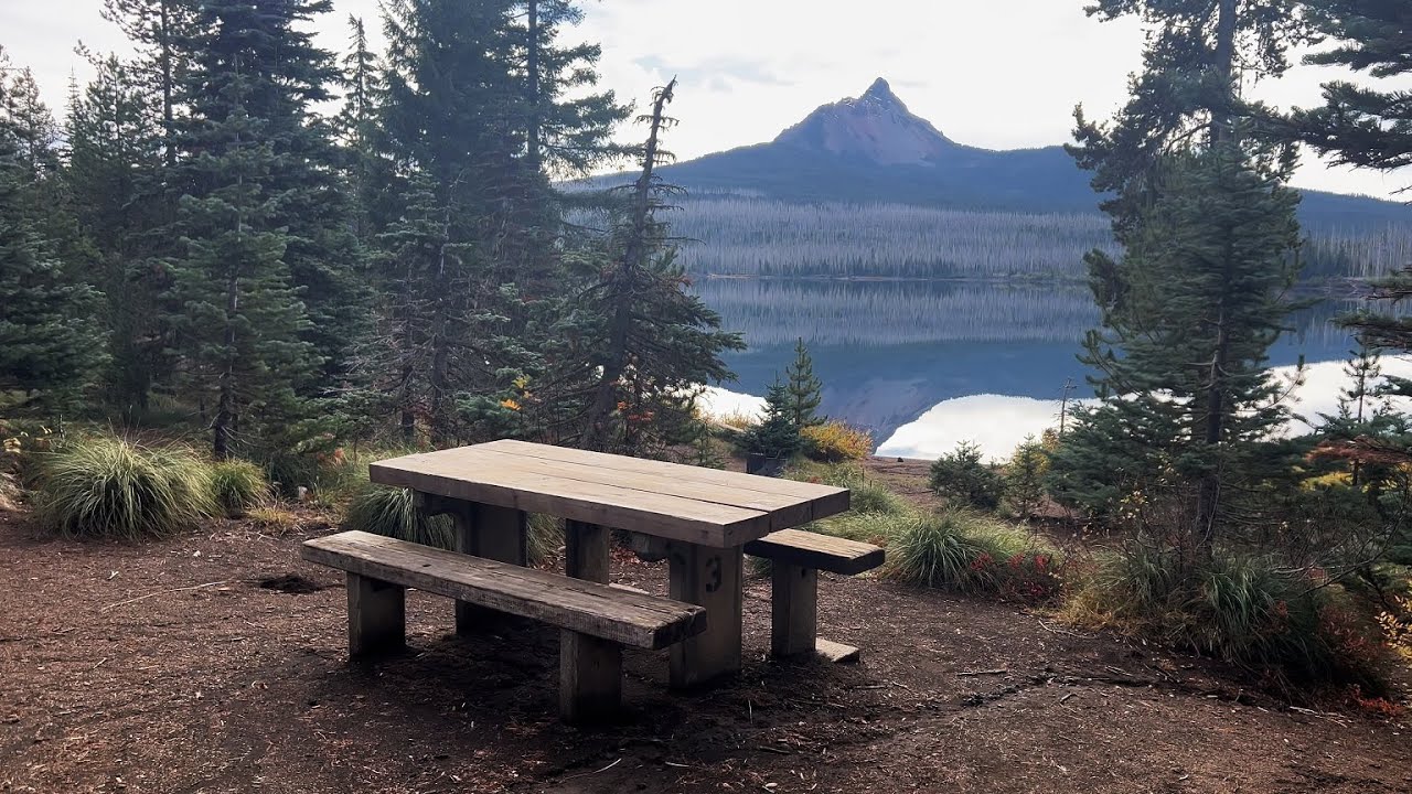 REVIEWING EACH CAMPSITE @ Big Lake WEST Campground! | Mount Washington VIEWS! | Central Oregon | 4K