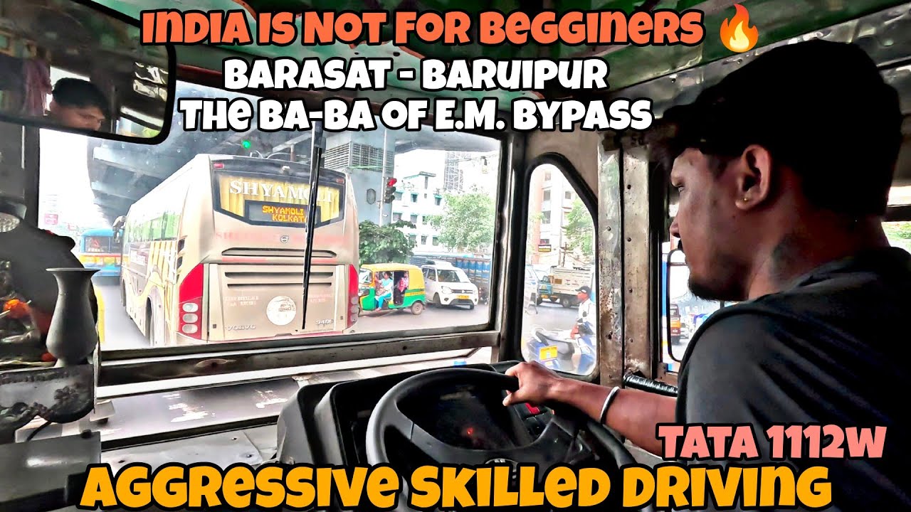 The Fastest Bus Journey in Kolkata | Barasat-Baruipur Aggresive Bus Driving 😍| The বাবা of EM Bypass