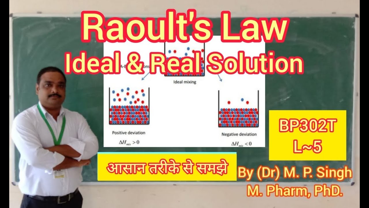 #Solubility | Raoult's Law Ideal & Real Solution | Physical Pharmaceutics | BP302T | L~5