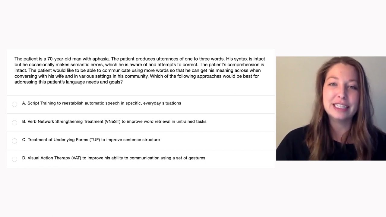 SLP Praxis Question and Answer Session - Part 4